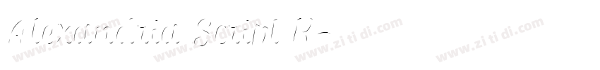 Alexandria Script R字体转换
